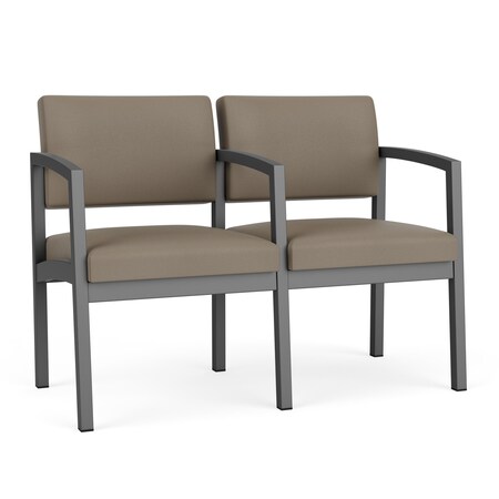 Lesro Lenox 2 Seat Tandem Seating W/ Arm, 43.5 in W 24.5 in L 32 in H LS2103